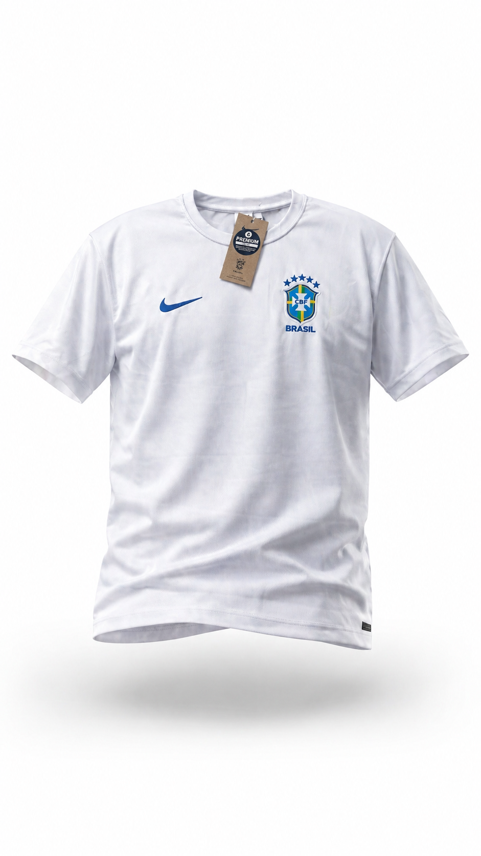 CAMISA BRASIL BRANCA BORDADA