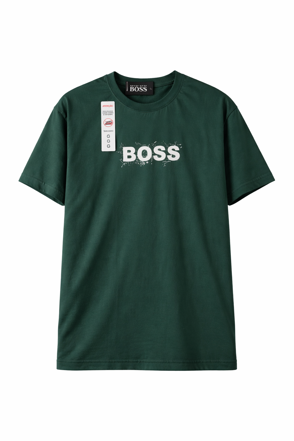 Camiseta BOSS Verde Militar – Estilo Urbano Premium