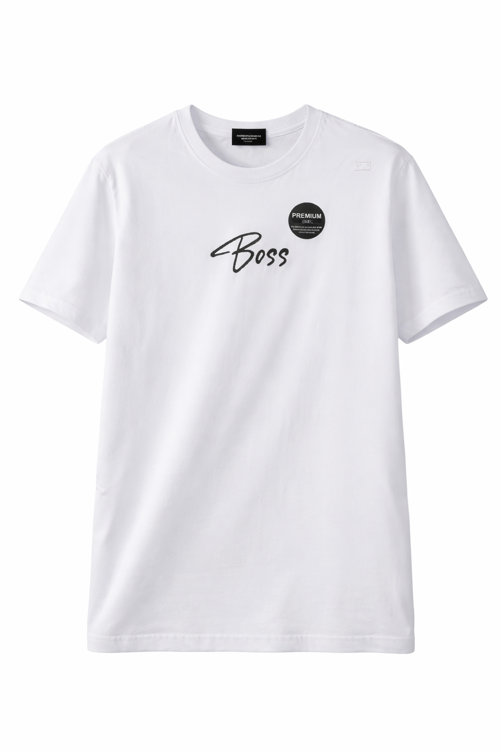 Camiseta BOSS Branca Premium – Minimalismo Sofisticado