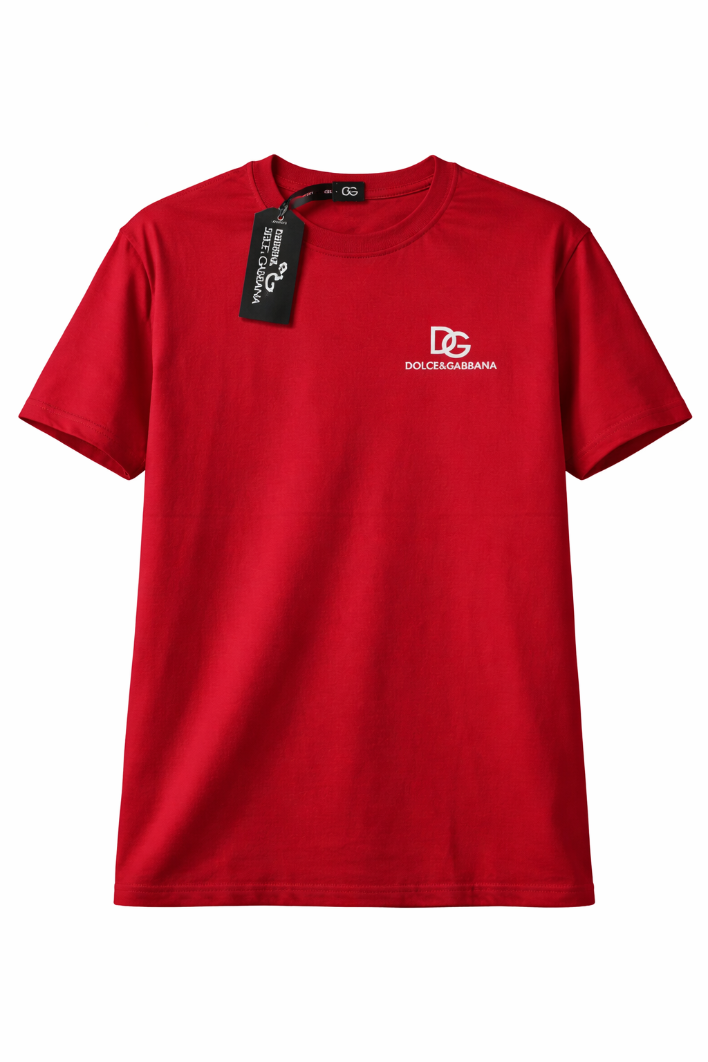 Camiseta DG Vermelha Premium – Dolce & Gabbana Minimal Logo