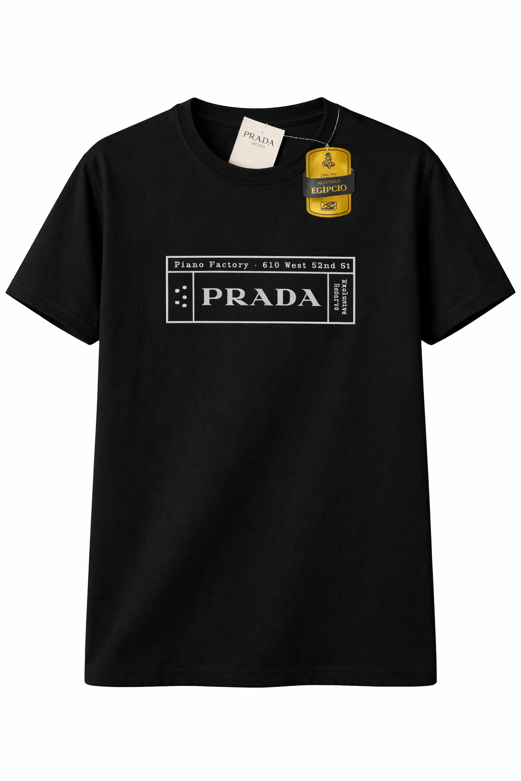 Camiseta Prada Azul Claro Algodão Egípcio – Linha Premium Luxo