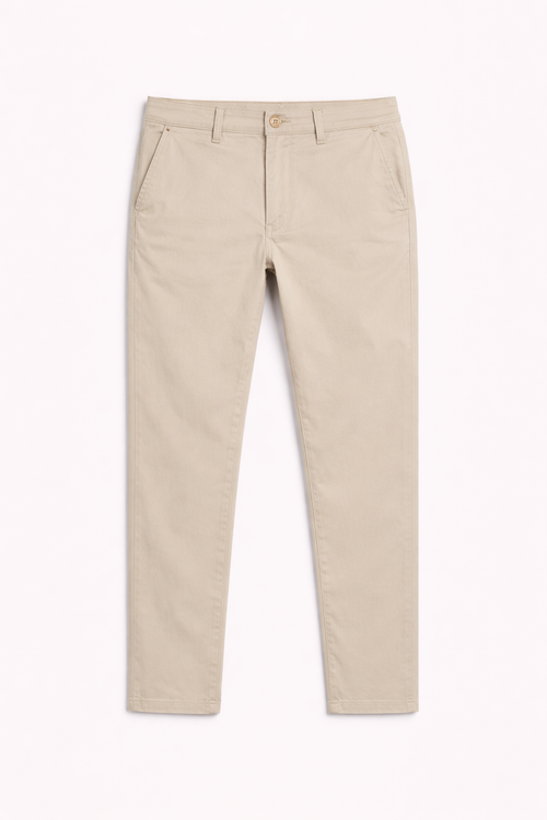 Calça Sarja Masculina FinaArt Original Bege – Modelagem Slim Premium